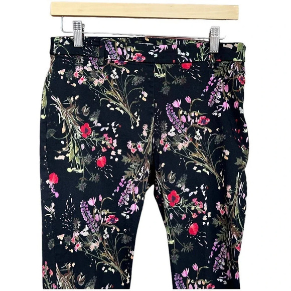 H&M Women's Botanicals Ankle-Length Cigarette Trousers Size 10 - Picture 6 of 8
